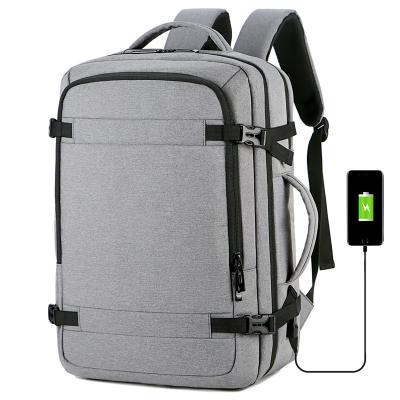 China With 15.6 Inch Black Nylon Computer Backpack Large Capacity Custom USB USB Design High Quality Business for sale