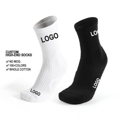 China Colorful Printing Bamboo Sport Football Custom Compression Crew Socks Custom Logo Men's Sustainable Grip Unisex Cotton Designer Socks for sale