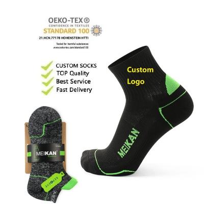 China Antibacterial Eco-Friendly Running Running Men Baseball Socks Anti-Slip Compression Polyester REPREVE Custom Socks For Sports for sale