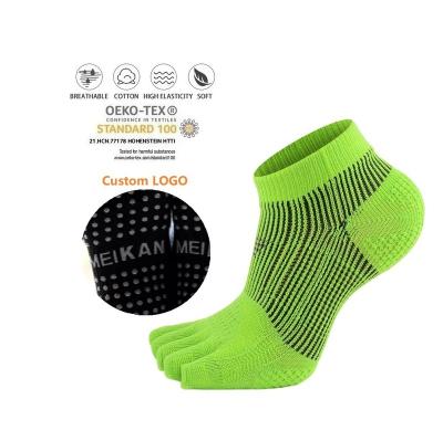 China Cotton Breathable Custom Grip Running Sport Socks Men Women Compression Five Fingers Socks, Five Toe Socks, Anti-slip Toe 5 Finger Socks for sale