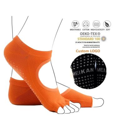 China Cotton Breathable Custom Grip Running Sport Socks Men Women Compression Five Fingers Socks, Five Toe Socks, Anti-slip Toe 5 Finger Socks for sale