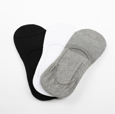 China Cheap Gray Invisible Men Womens Socks Anti-skid Brand Black White Custom Cotton MEIKAN No Show Socks for sale