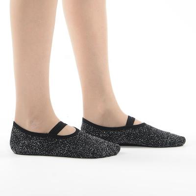 China MEIKAN Pilates 100% Sporty Cotton Non-Slip Adult Grip Knocks Anti-Slip Sports Slipper Barre Custom Logo Ballet Yoga Knocks for sale