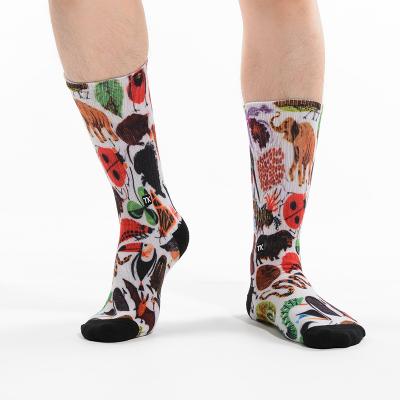 China MEIKAN Polyester Christmas Socks Breathable Compression Thin Socks For Men for sale