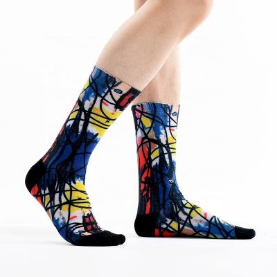 China New Products Viable China MEIKAN Seamless Low Moq Coolmax Socks Custom Fashion Print Sublimation Athletic Socks for sale