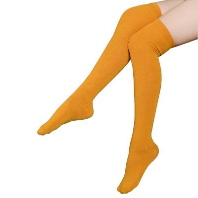 China Anti-Fault MEIKAN 18 Color Custom Over Knee Compression Thigh High Women Colored Stockings for sale