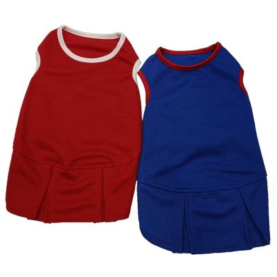 China BOKHOUSE Stocked Sports Blue Red Athletic Cat Shirt Pets Dog Brand Sleeveless Vest Clothes Custom Wholesale Sweatshirt Dress Summer for sale