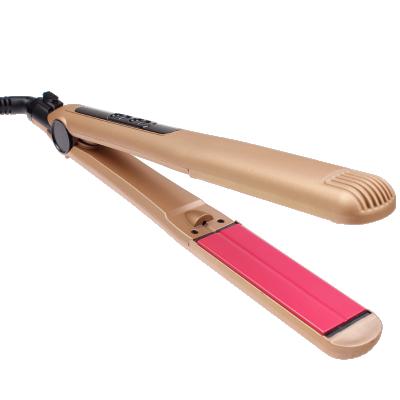 China Beauty Hair Straightener Good Quality Outdoor Electric Vibrating Ion Hair Flat Iron Infrared And Negative Equipment With Lock Button for sale