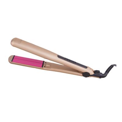 China Outdoor Professional Customized High Temperature Vibration Flat Iron LCD Display Hair Straightener for sale