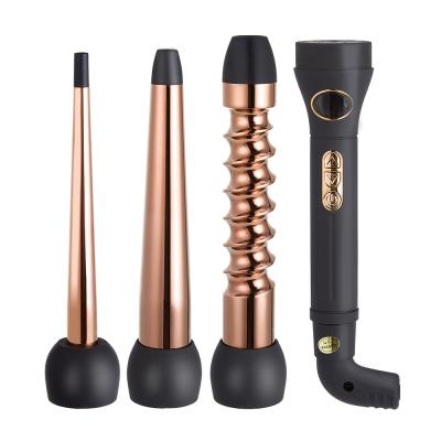 China Ten Optional Professional Salon Curling Wand Curling Iron LCD Digital Technology Curling Iron Barrels for sale