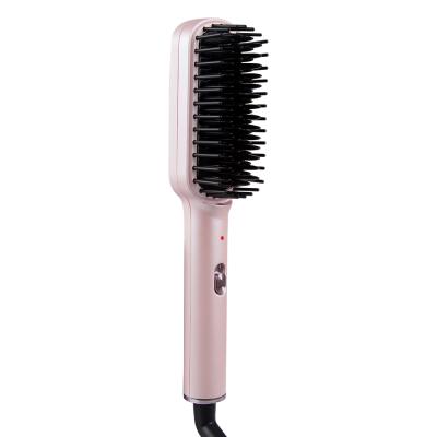 China hair & Wholesale Pretty Pink Electric Beard Straightener Brush Keratin Hair Straightening Straightener Brush for sale