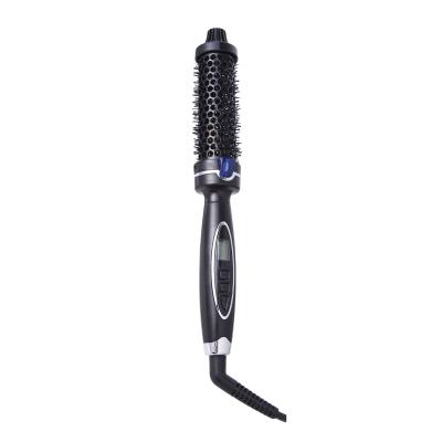 China Home Ionic Function Curling Hair Brush For Salon And LCD Display Professional Electric Hair Brush for sale