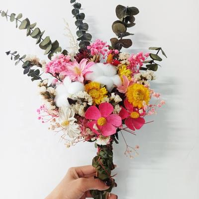 China Natural Flower Amazon Natural Hit Fresh Lagurus Wholesale Decorative Bouquet Dried Flowers Preserved Flower Bouquet For Mothers Day for sale