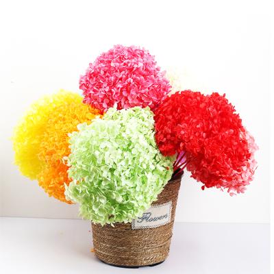 China Home Decor Summer Flora Interior Home Decoration Preserved Flowers Long Stem Preserved Hydrangea For Home Decor for sale