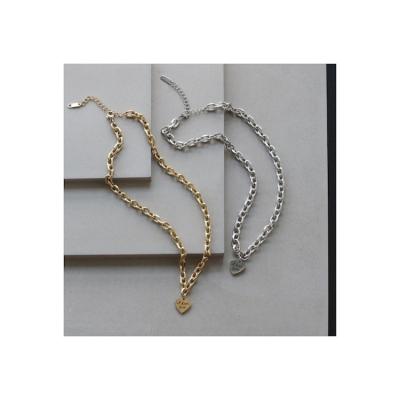 China New style love fashion jewelry korean style necklaces simple titanium steel necklace for sale