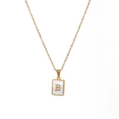 China Hot Selling Simple Product Necklace Tasty Alphabet Women Electroplating Pendent Necklace for sale