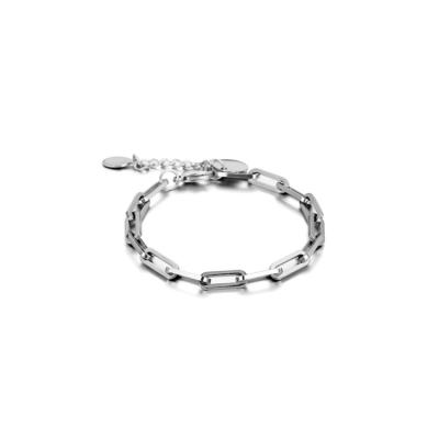 China Hot Selling Simple Product Titanium Metal Steel Bracelet Accessories Silver Bangle for sale