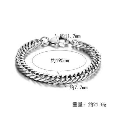 China High Quality Hip Hop Bangles For Women Jewelry Titanium Steel Black Bracelet For Men for sale