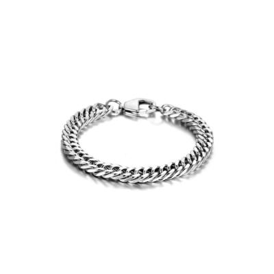 China Hip Hop New Products Bracelet Titanium Steel Women Silver Charm Bracelet for sale