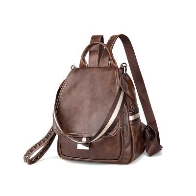 China Waterproof Backpack Purse For Women Fashion Designer Travel Large Ladies Leather Shoulder Bags for sale