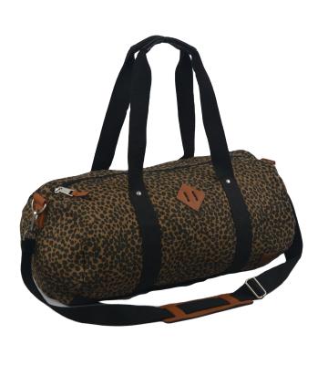 China Fashion Waterproof Barrel Bucket Sports Bag With Leopard Print Bucket Travel Bag For Outdoor Activities for sale