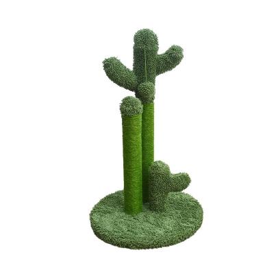 China High Quality Viable Vertical Scratching Theme Cat Climbing Rack Post Cactus Board Cat Supplies Wooden Cat for sale