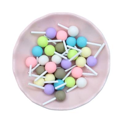 China China Best Sellers Decorate Resin Cake Ceramic Lollipop Earrings Flat Back Handmade Soft Resin Crafts for sale