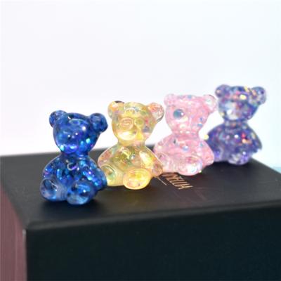 China Hot Sale China Factory Sale Resin Glitter Multicolor Sequin Bear Animal Shape Customized Resin for sale