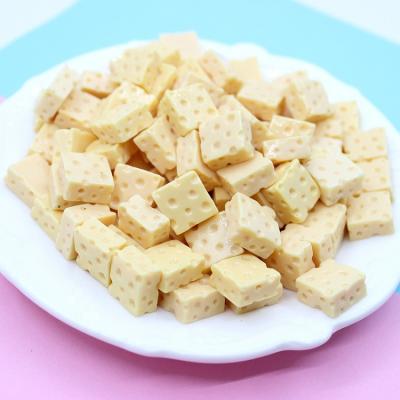 China High Quality China Jewelry Square Mud Block Cabochons DIY Resin Food Miniature Swiss Cheese Crafts for sale