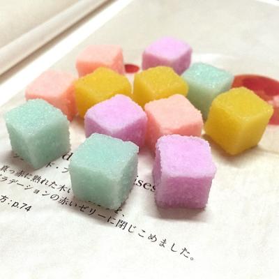 China China Custom Design Square Jelly Candy Sugar Flat Back Artificial Resin Miniature Food for sale