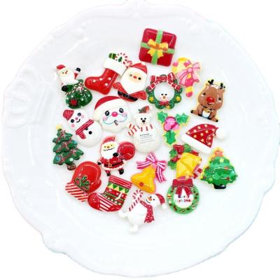 China Different Types Kawaii Cartoon Christmas Resin Accessories Hot Korean Christmas Diy China Crafts for sale