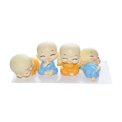 China China Chinese style resin monks creative small statue birthday gift cartoon resin crafts modern for sale