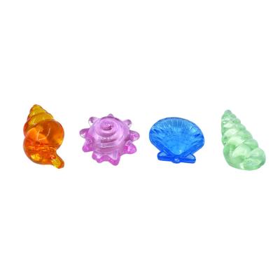 China Decorate Marine Life Children's Beach Gemstone Clear Conch Shell Decoration Toy Acrylic Plastic for sale