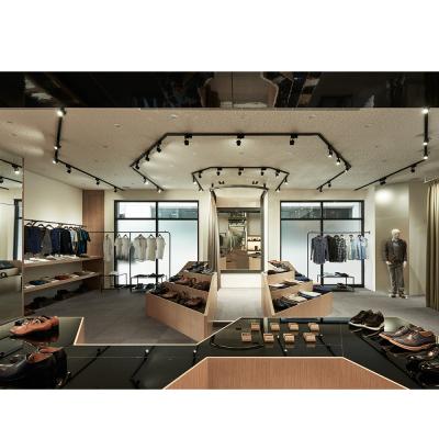 China Customized Modern Marble Design Customized Fashion Luxury Design Interior Decoration Showroom Design Man Clothes Store Fixture For Garment Retail Store for sale