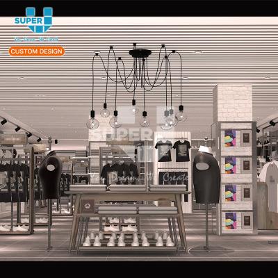 China MDF Customized Menswear Clothing Store Interior Design Floor Layout for sale