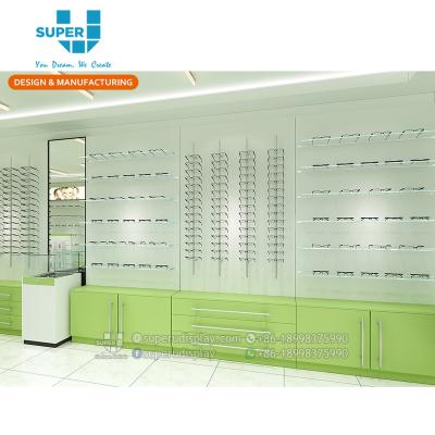 China Showroom Interior Optical Design MDF Shop Retail Store Displays Best Optical Shop Design Ideas for sale