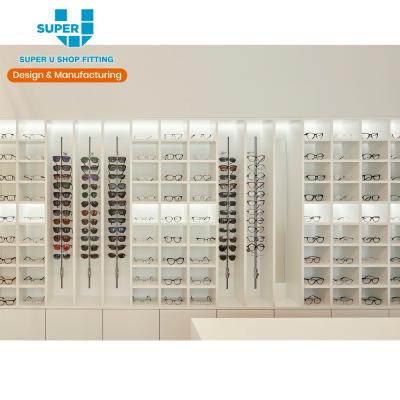 China Latest MDF Fashion Design Store Fixtures For Eyewear Retail Stores Sunglasses Stores Optical Interior Decoration Design for sale