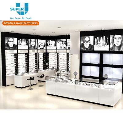 China Modern Eyewear Cabinet Store Furniture Cabinet Optical MDF Sunglasses Shop Display Cabinets for sale