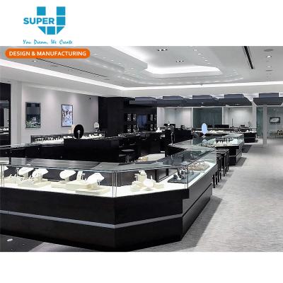 China Luxury Furniture Design MDF Jewelry Display Decorative Retail Jewelry Store for sale