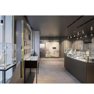 China Modern Luxury MDF Showroom Interior Design For New Latest Jewelry Retail Stores Jewelry Display Customized Decoration Layout for sale