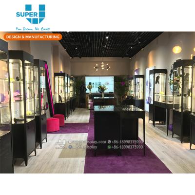 China MDF Luxury Jewelry Retail Stores Interior Shopfittings Customized Exquisite Jewelry Stores Display Fixtures for sale