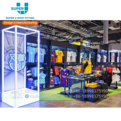 China Fashion Retail Indoor Free Design Store Fashion Men's and Women's Sportswear Fitness Shop Display Showroom Decoration Commercial Sports for sale