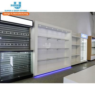 China Custom MDF Retail Wall Shelf Rack Display Home Improvement Appliances Store Design Home Appliance Store Displays for sale