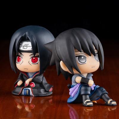 China Cartoon Toy 8cm Anime Figures Kawaii Uzumaki Kakashi Uzumaki Uchiha Itachi Sasuke PVC Model Dolls Toys For Children Gifts for sale