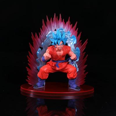 China Cartoon Toy Popular Anime Pinyu Craft Dragon Z Super Nirvana Hair Ornaments PVC Blue Community Wang Wukong for sale