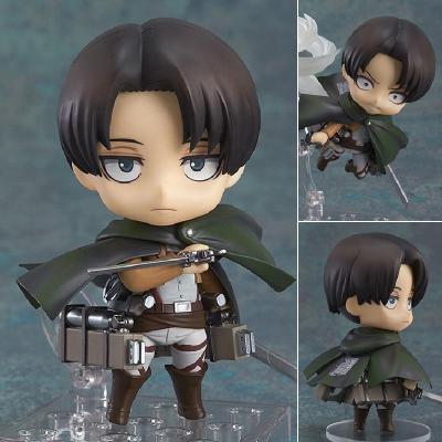 China Collectible Model Doll Toys Decor Manga PVC Action Figure Statue Cartoon Toy Attack On Titan Anime Figure Levi Ackerman Q Version Figurine for sale