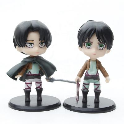 China Wholesale 10cm Cartoon Toy Attack on Titan Cartoon Q Version Action Figures Doll Levi's xingguang Cute Gift For Kid for sale