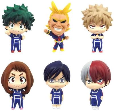 China Hot Cartoon Toy 6pcs/set Anime My Hero Academia Mini Figure In Wholesale PVC Figure Toy Sets for sale