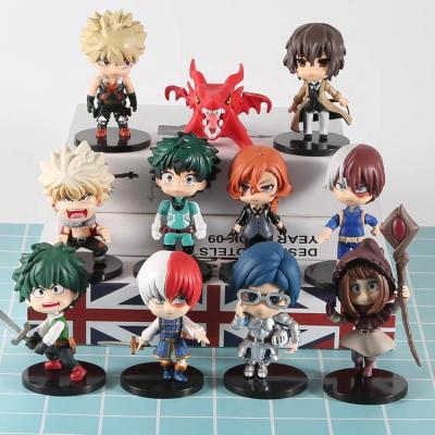 China Custom Cute Q-Version Toy/Decoration/Gift Collection My Hero Academia Anime Cartoon PVC Action Figure Mini Model Toys Garage Kits for sale