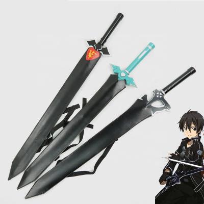 China Cosplay/Popular Art Online Anime Kirito Sword Party SAO/Anime Collection Elucidator Black/Dark Repulsor Cosplay Toy Katana Wooden Dual Blades Swords for sale